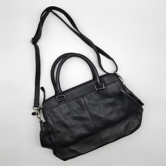 Colorado Black Leather Multi Compartment Large Cross Body Shoulder Tote Bag - Picture 6 of 16